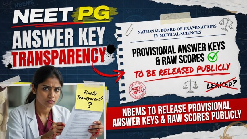 NEET PG Answer Key Transparency